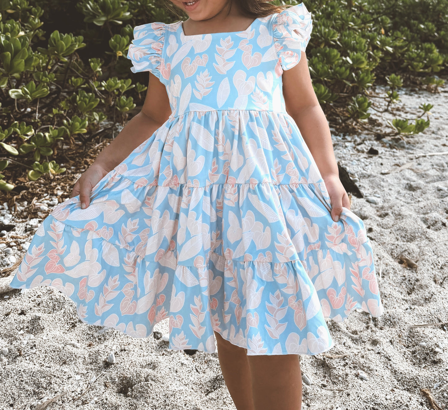 Amry Honey Dress - Tropical Sky