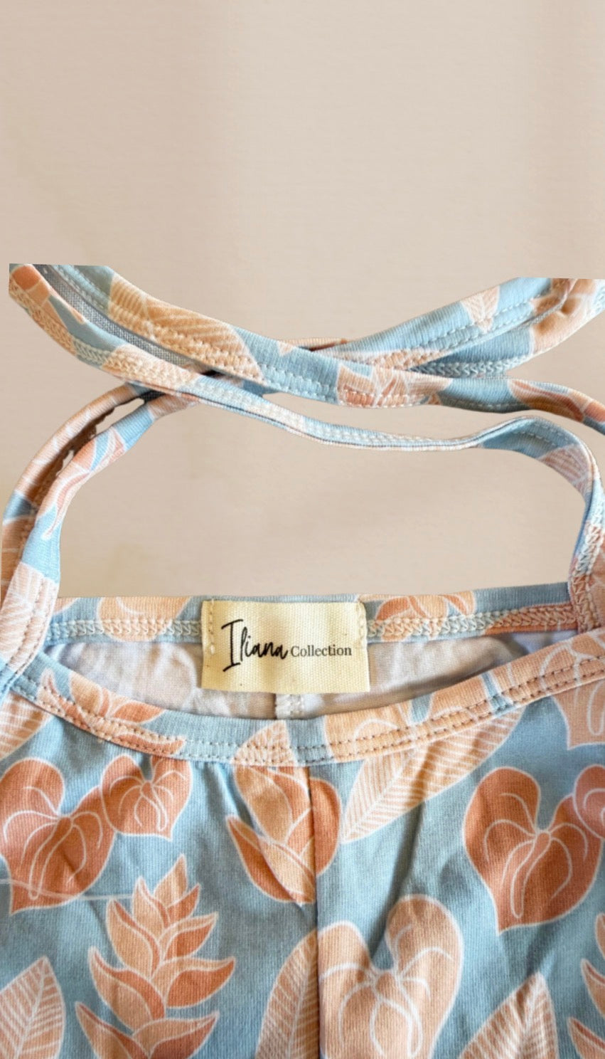 Layla Honey Romper - Tropical Sky