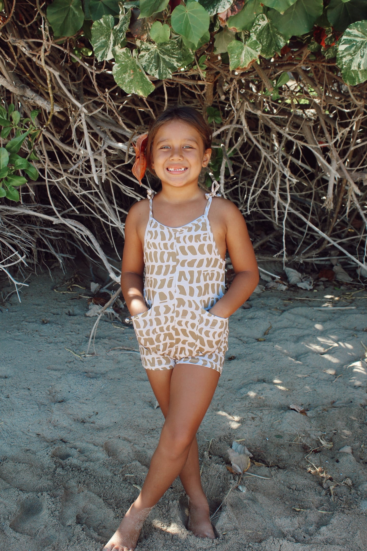 Layla Honey Romper - Hebrew Mocha