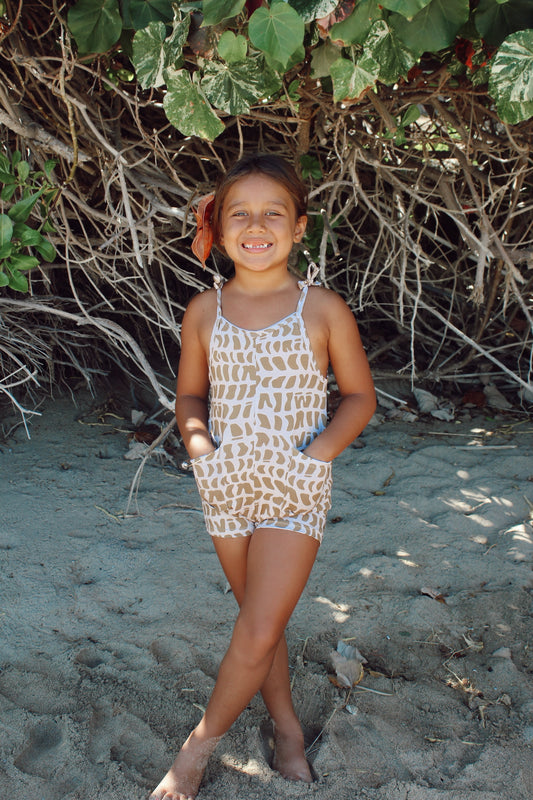 Layla Honey Romper - Hebrew Mocha