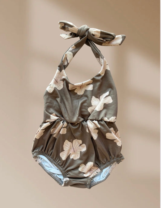 Hayven Honey Onesie - Hibiscus Mocha
