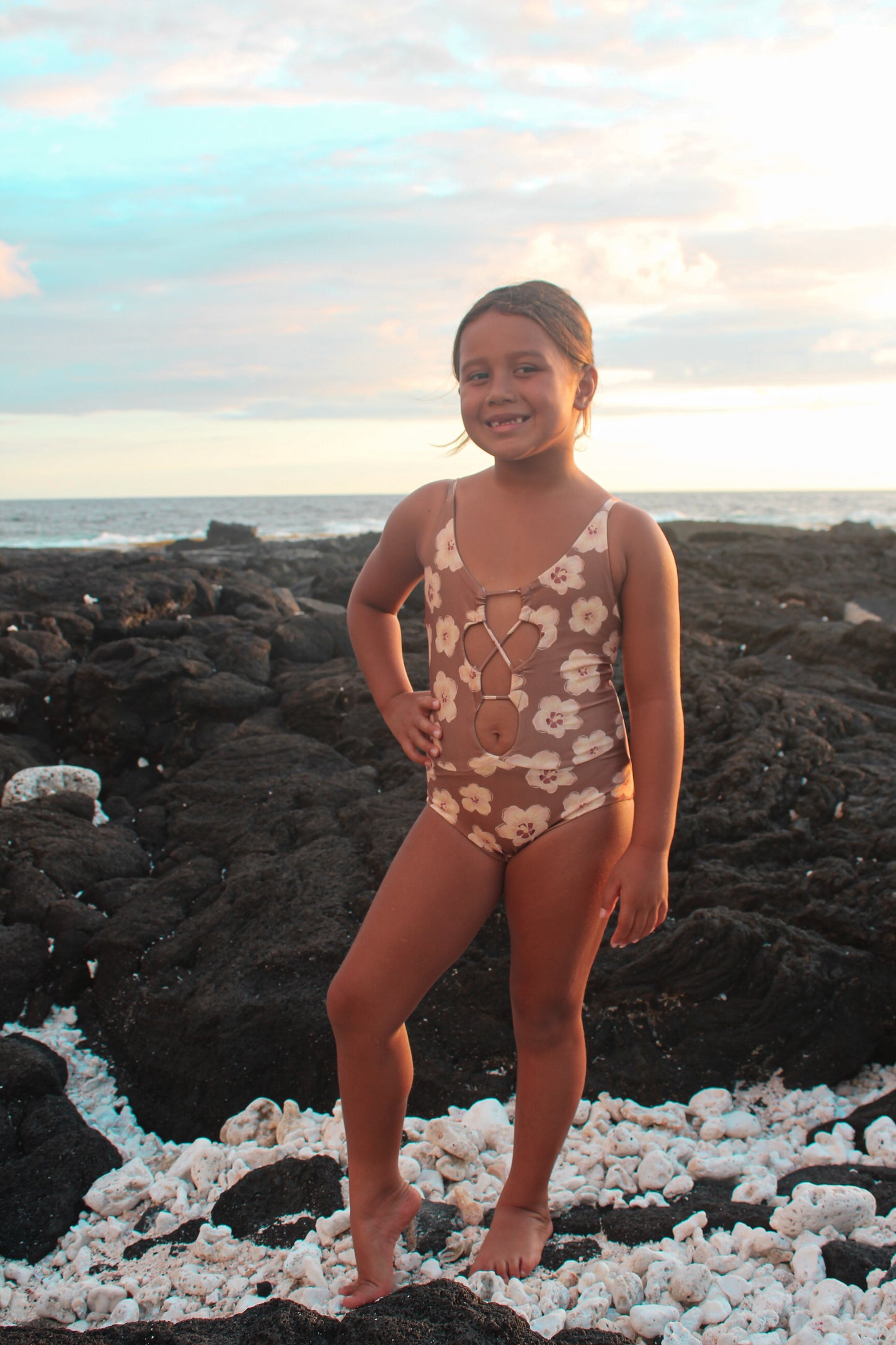 Halia ʻŌpio One Piece - Hau Hazelnut