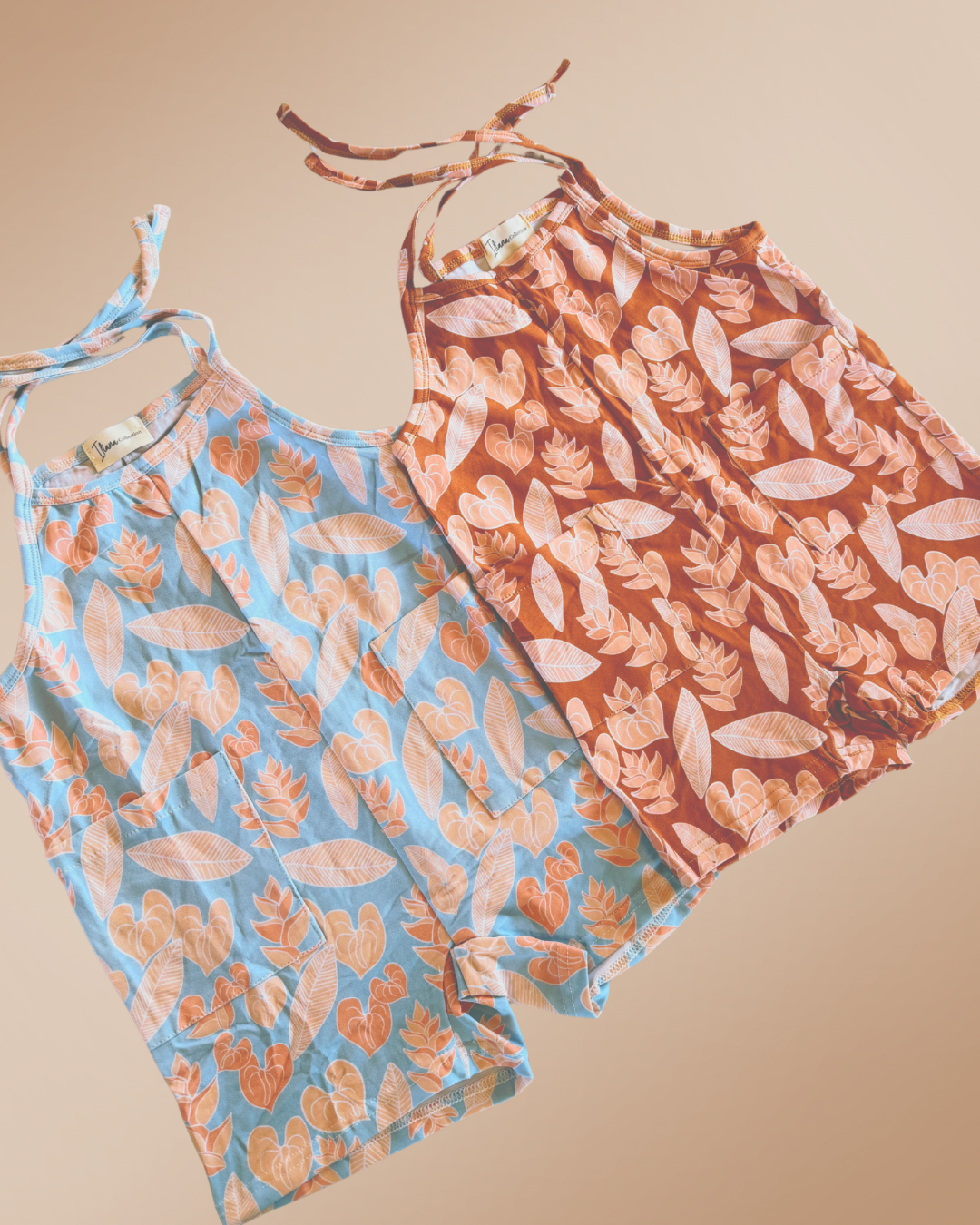 Layla Honey Romper - Tropical Sky