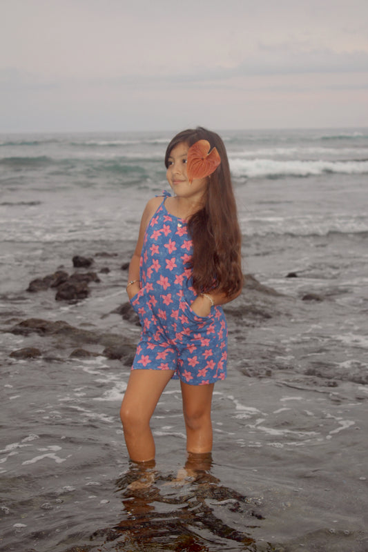 Layla ʻŌpio Romper - Polu Orchid