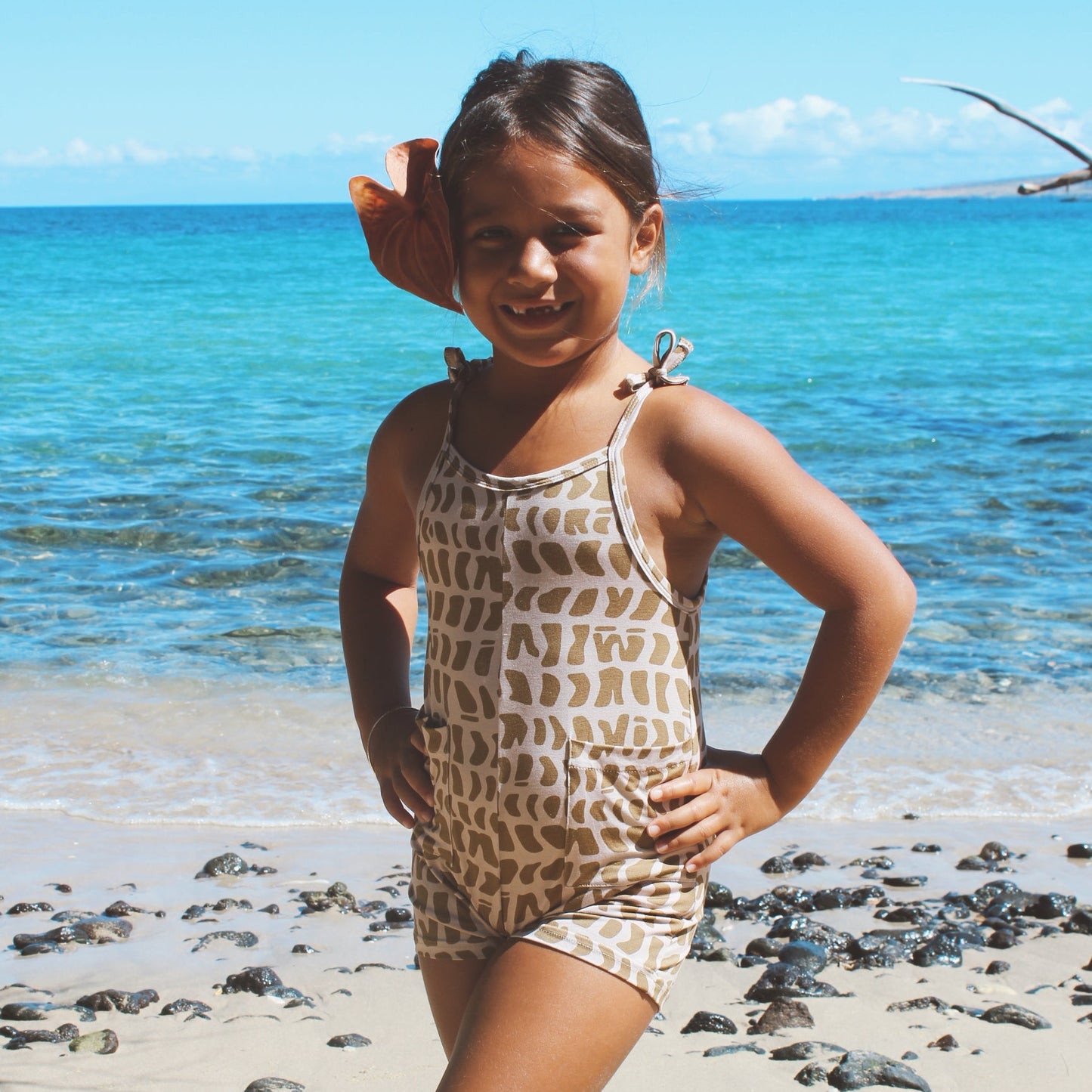 Layla Honey Romper - Hebrew Mocha